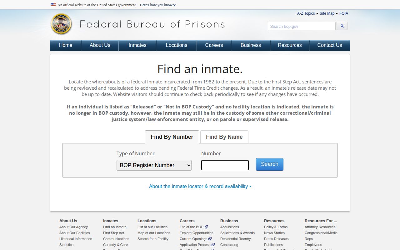 Federal locator distinguished from Washington County arrest records